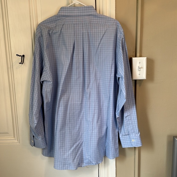 Brooks Brothers men’s non-iron button down light blue and white check pattern - Picture 4 of 4